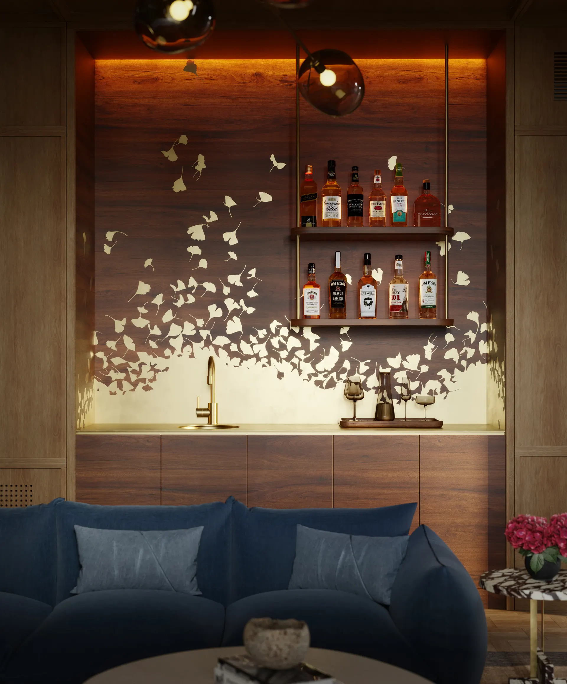 Detail, the bar